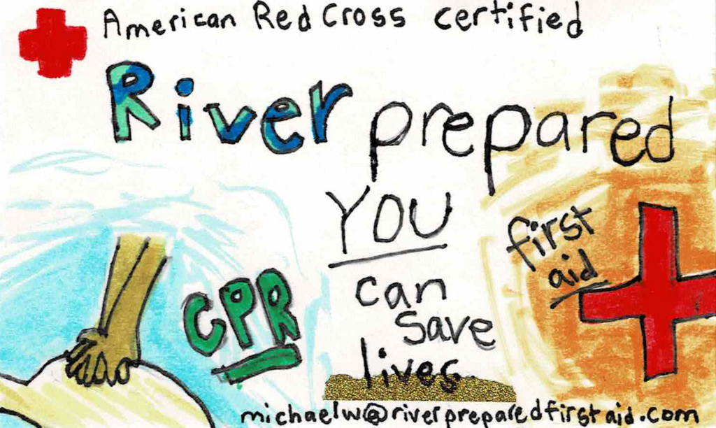 CPR AED First Aid Training childs's drawing for marketing purposes